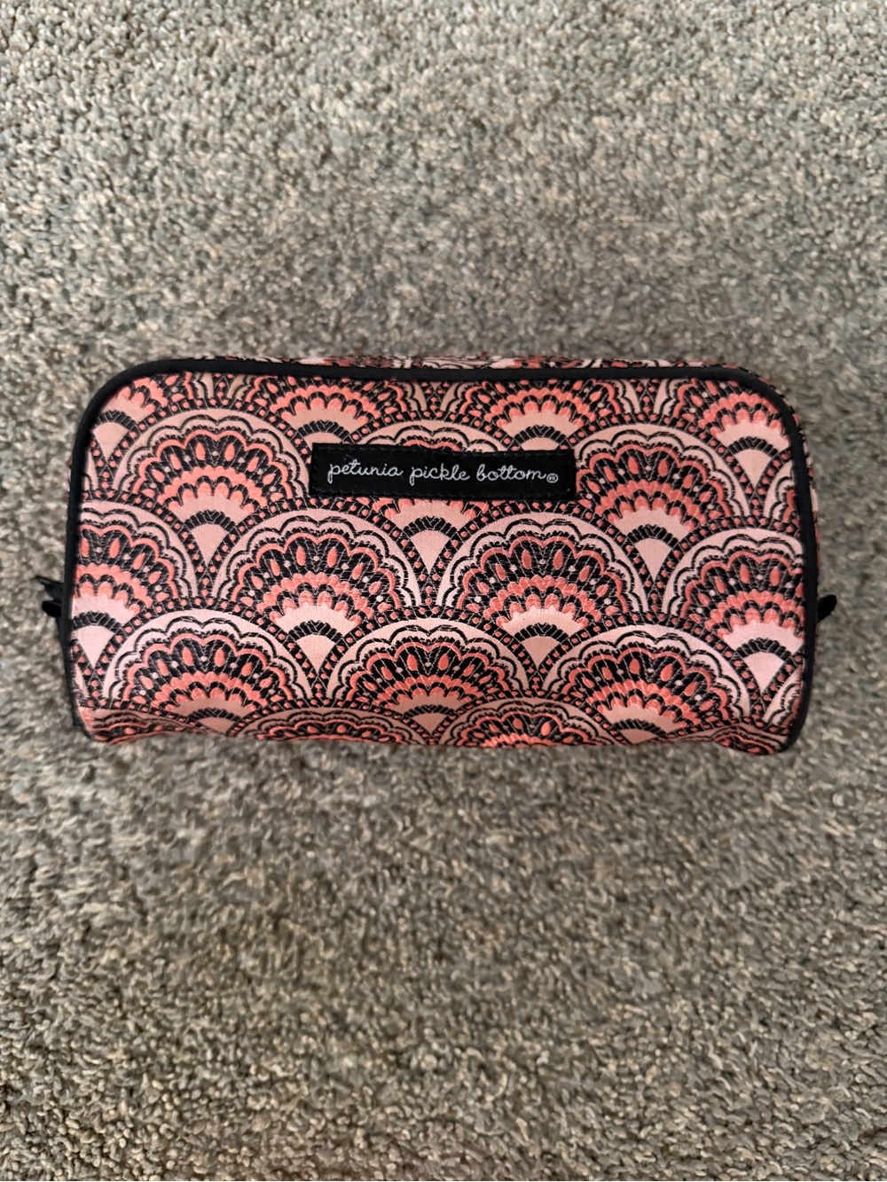 Petunia Pickle Bottom Pink & Black Cosmetic Case